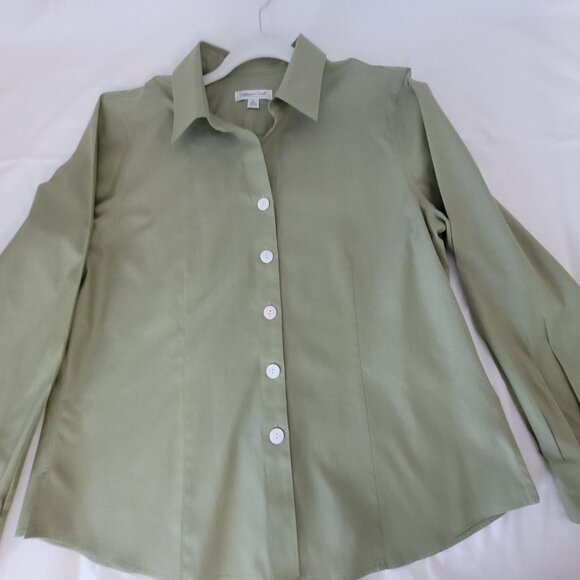 Coldwater Creek Olive Green Womens Shirt Size XL - Picture 6 of 16